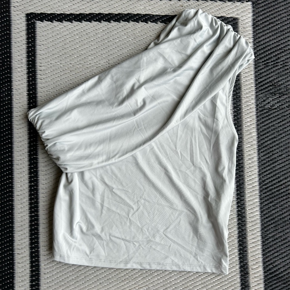 H&M Asymmetrical White Top